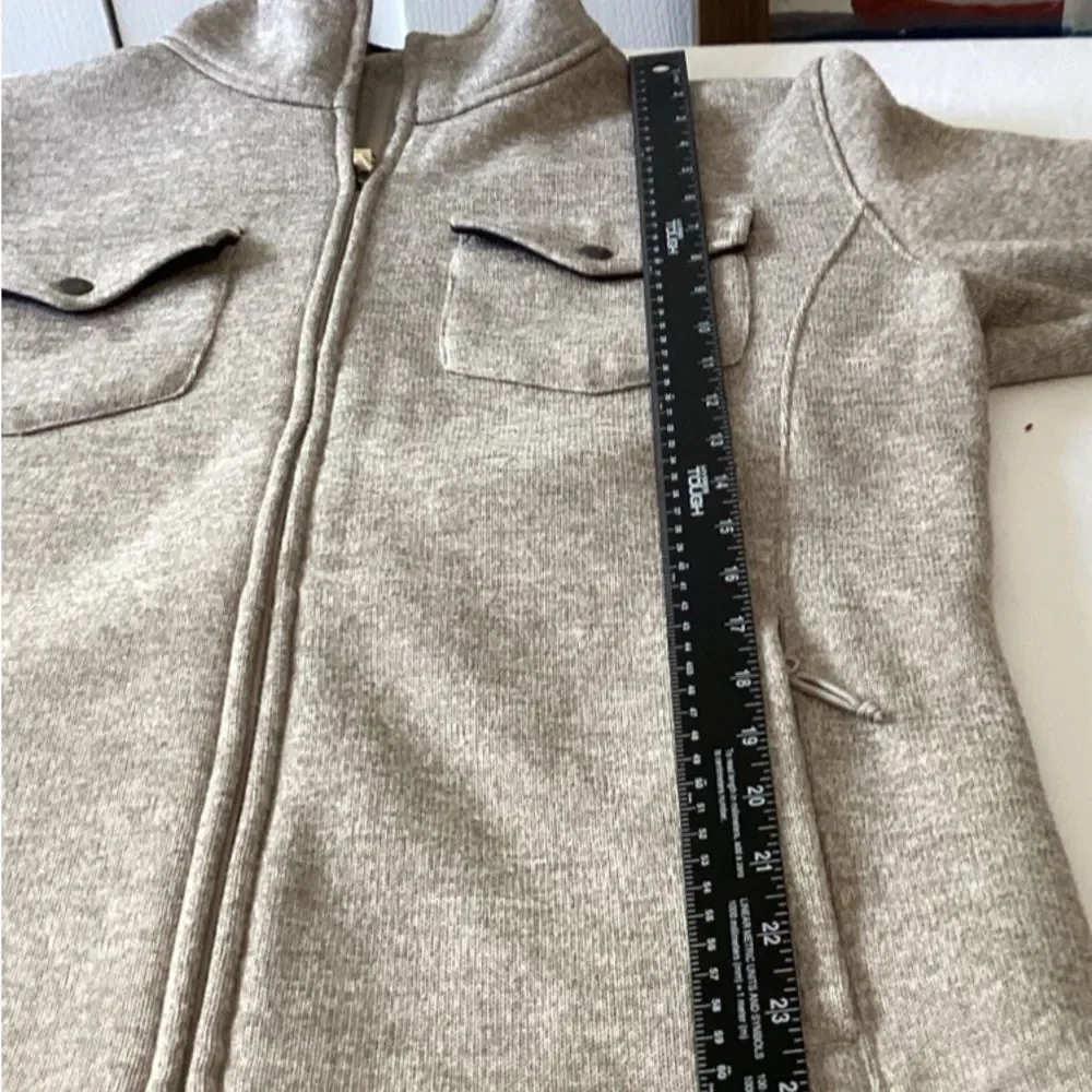 Mountain Khakis Sweater Jacket Men’s Size Large Color Tan Full Zip Pockets - Picture 10 of 10